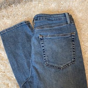 High Waist Mom Jeans Forever 21 Button Fly Distressed Sz 29